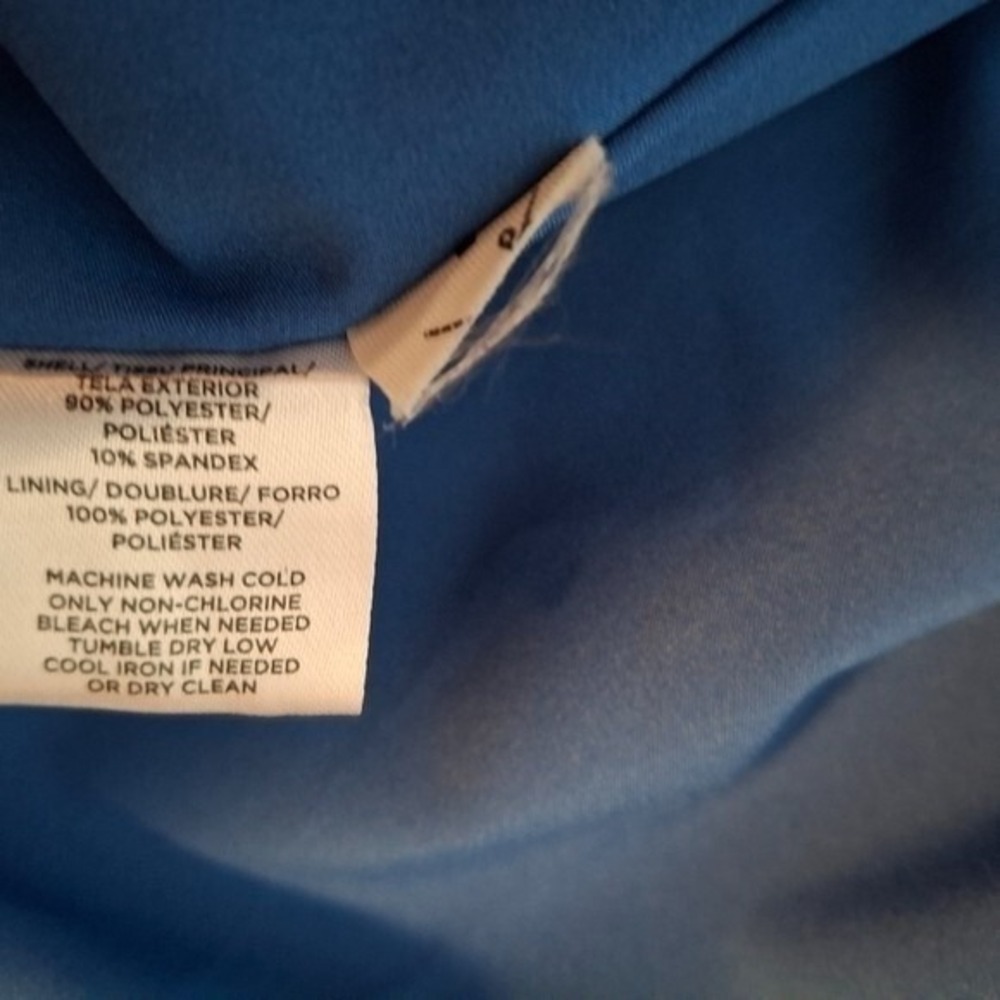 3/$15 Ann Taylor Size‎ 6 Cobalt Blue V Neck Sleeveless A Line Midi Dress - Picture 2 of 5